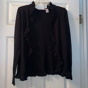 Alloy Ruffle Trim Cardigan